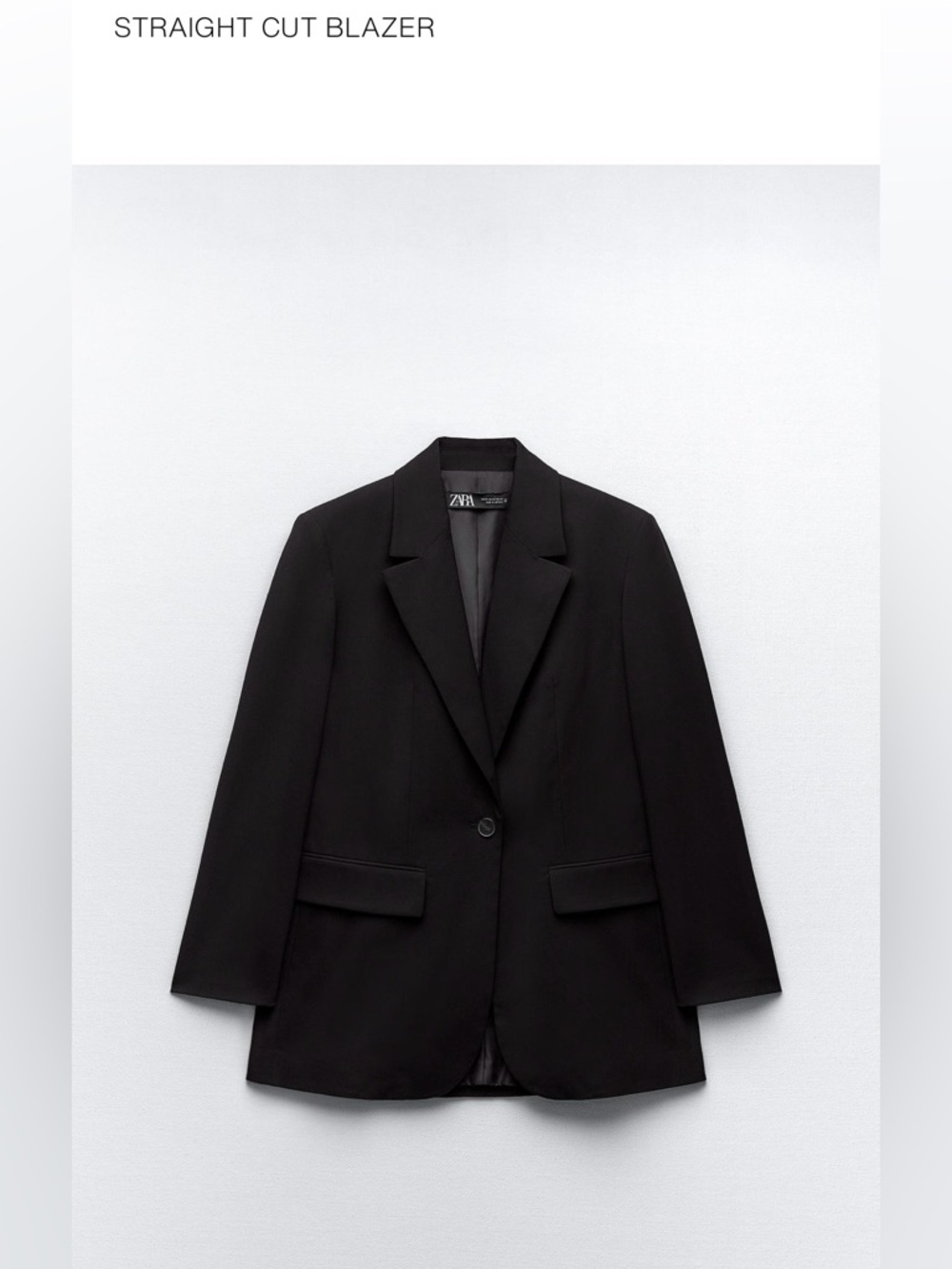 Zara Black Boyfriend Style Blazer